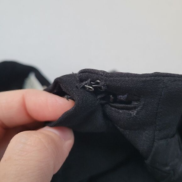 Ann Taylor Vintage Black A-Line Mini Skirt Side Button 4 - Picture 7 of 8